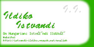 ildiko istvandi business card